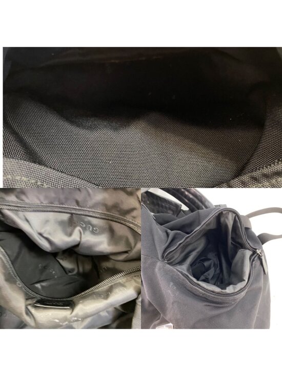 Gucci Nylon Leather Backpack Black main image 11